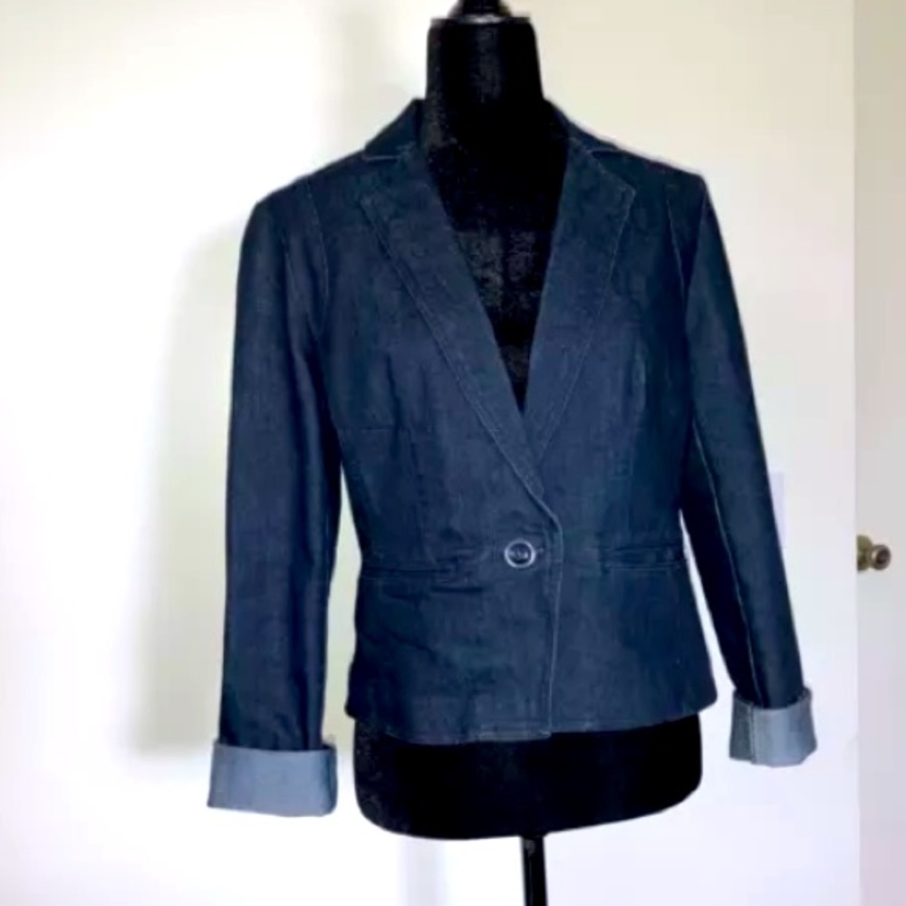 Ellen Tracy Denim Blazer 4